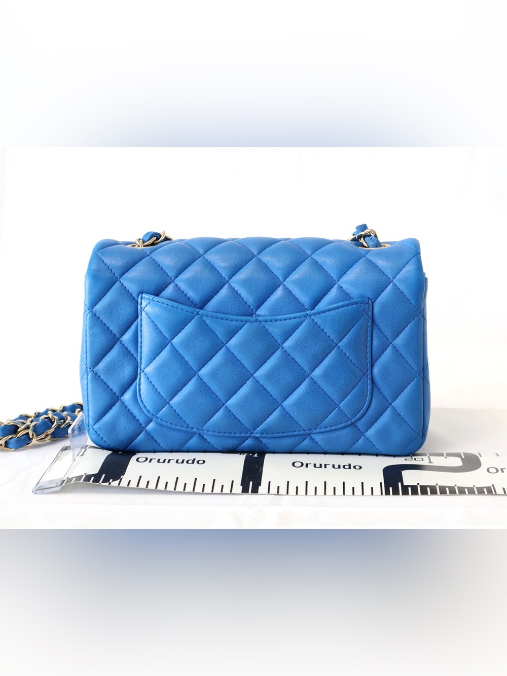 Chanel Lambskin Quilted Mini Rectangular Flap Royal Blue - Picture 2 of 10